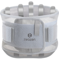 益森(ZEAZEN) 医用护腰带男女 腰椎腰间盘突出腰肌劳损运动健身支撑腰托 灰色网眼款 L码