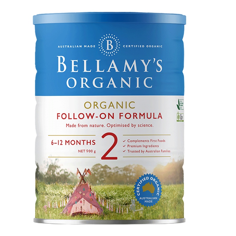 [有效期26年2月后]原装进口澳洲Bellamy's贝拉米有机婴幼儿奶粉2段900g (6-12个月)