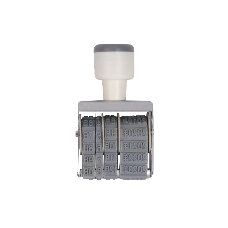 得力(deli)7527日期印 可调日期章 编号日期价格转轮印 生产批号打印机 生产日期打码机 喷码机