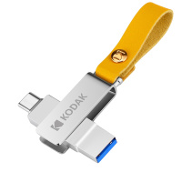 柯达(Kodak) U盘64GB Type-C USB3.1 触动系列K243C 全金属 双接口手机电脑两用优盘64G