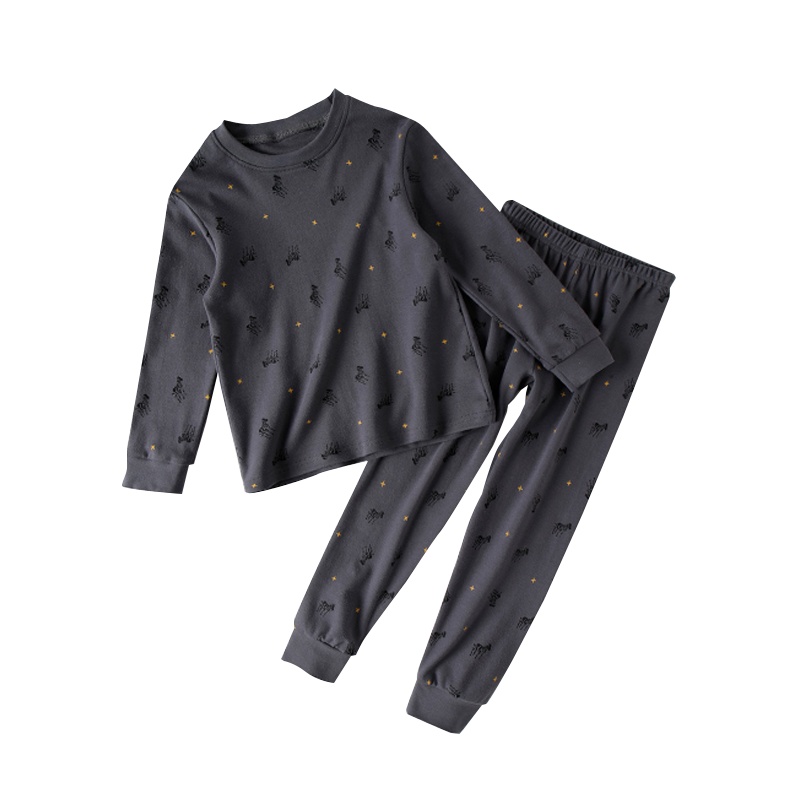 猫人儿童内衣套装纯棉春秋装男童全棉毛衫睡衣保暖中大童秋衣秋裤