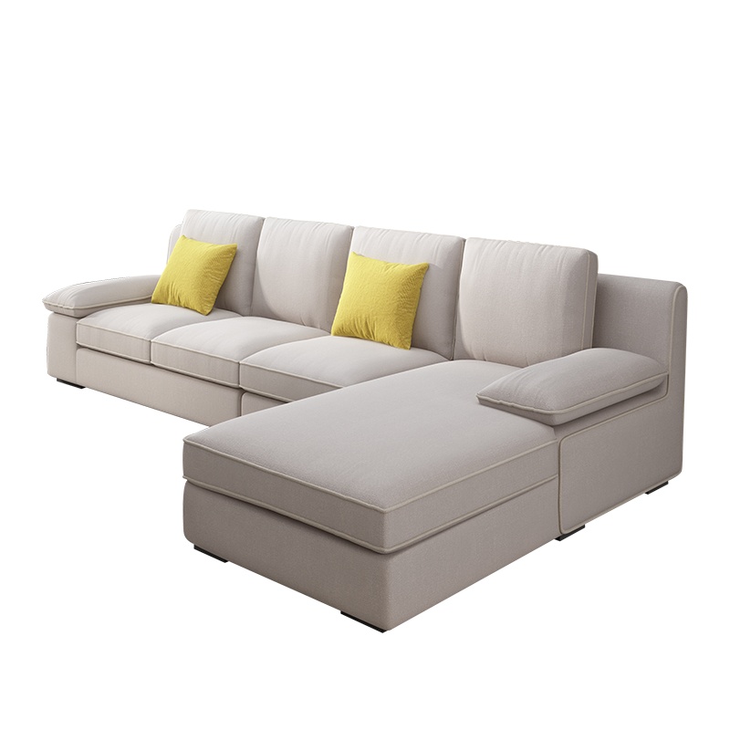 A家家具 沙发 简约现代布艺沙发组合客厅家具转角贵妃位 DB1574