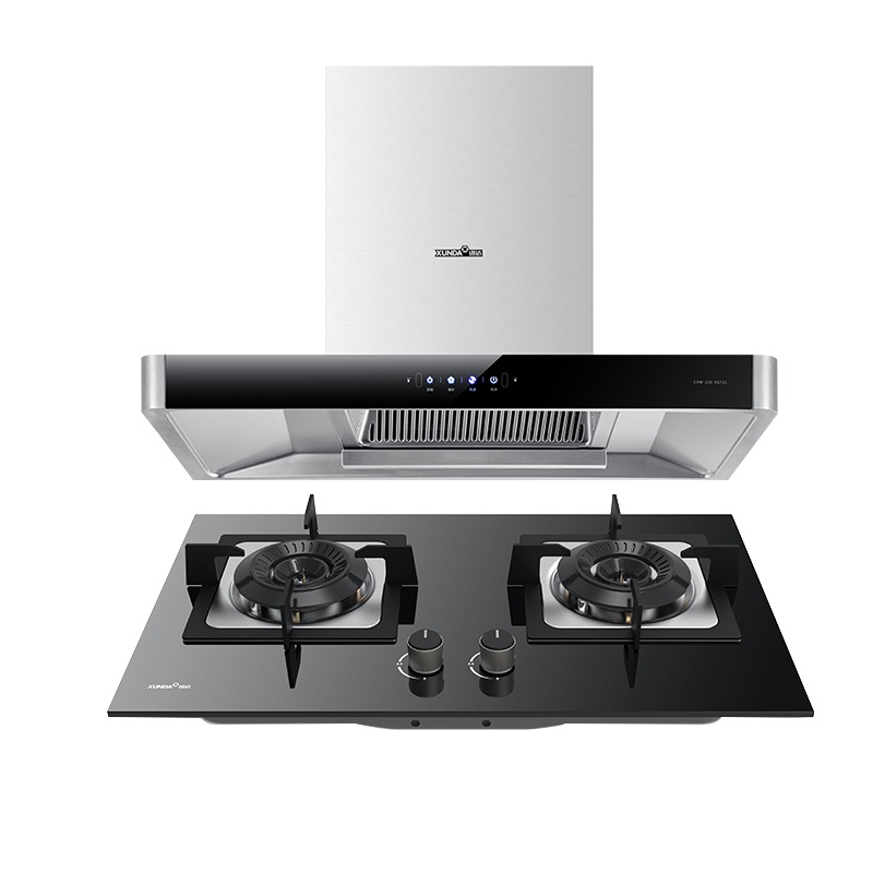 迅达抽油烟机DS721+DS502大吸力顶吸烟机灶具套餐自动清洗天然气