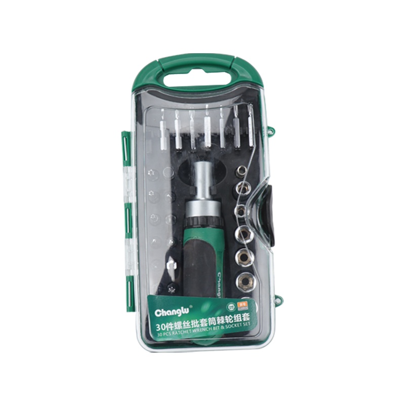 长鹿 30件螺丝批套筒棘轮组套 30PCS