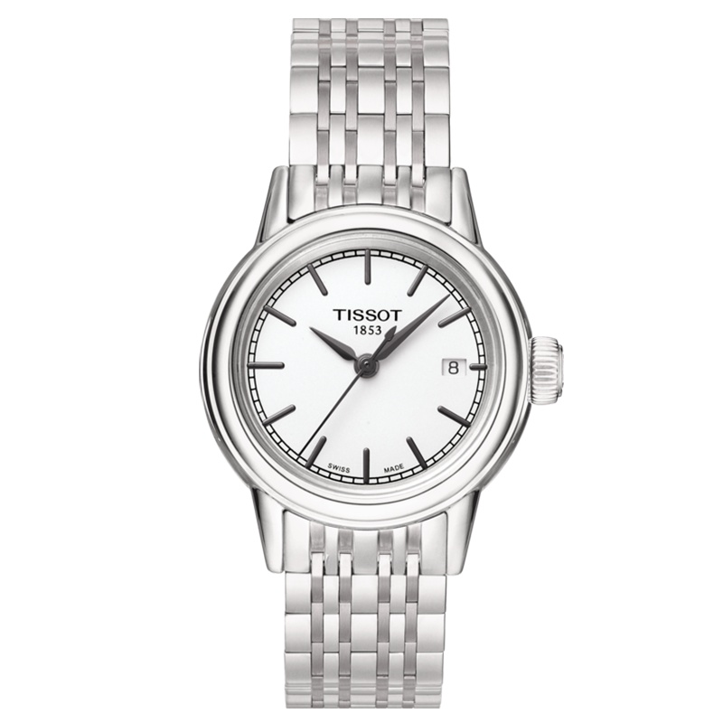 天梭(TISSOT)瑞士手表 卡森系列钢带女士石英表 情侣礼物T085.210.11.011.00