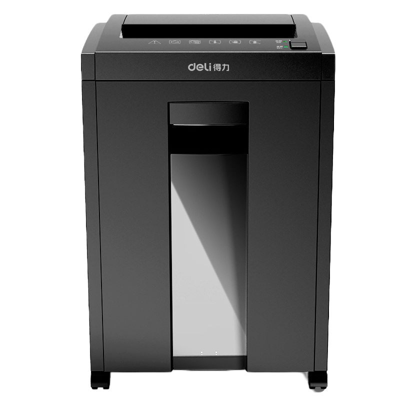 得力deli 27530办公碎纸机 5级保密碎纸机光盘卡片A4文件粉碎机 大容量10分钟连续碎纸 黑色碎纸机