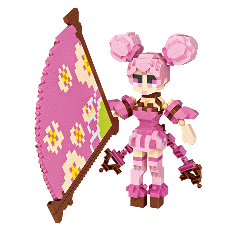 loz微颗粒小颗粒钻石积木儿童拼插迷你动漫系列玩具女孩6-14岁塑料小颗粒男孩礼物9766小乔/820pcs