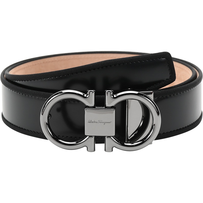 Salvatore Ferragamo 菲拉格慕 男士皮革板扣式皮带腰带 670031