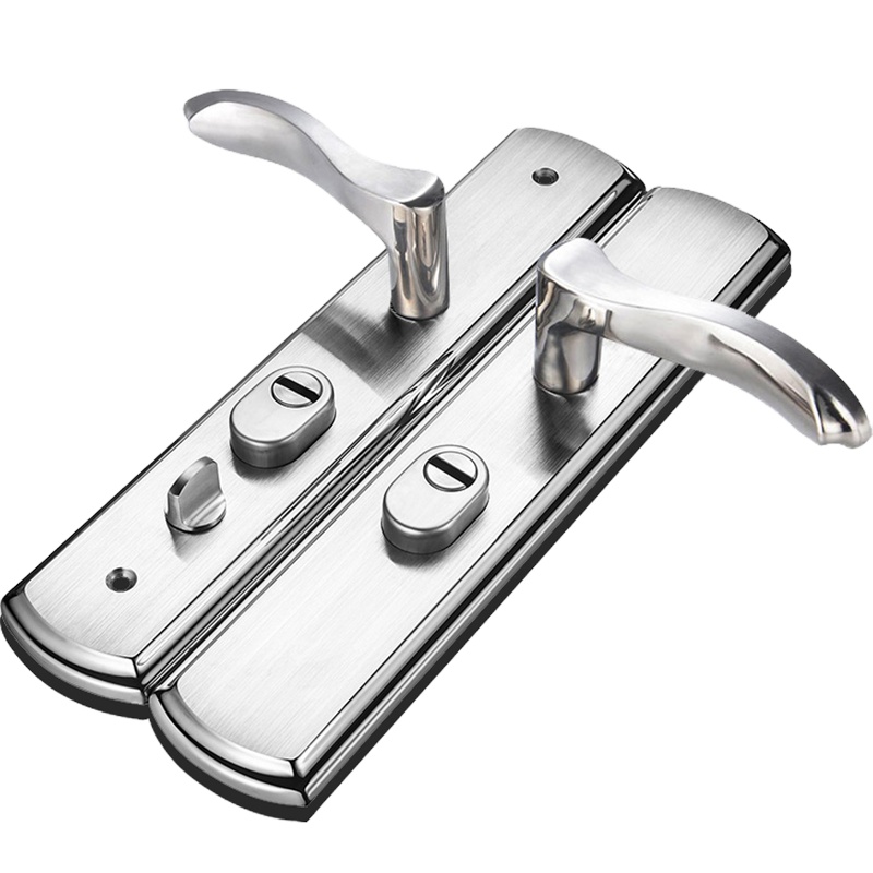 加厚门把手不锈钢防盗门锁面板防撬大门面板 左右通开(不含锁体锁芯) 单位:套