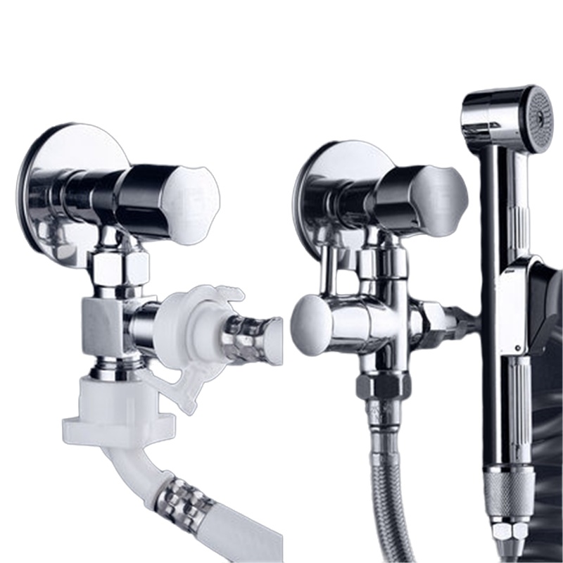 潜水艇一进二出多功能角阀 双4分螺纹