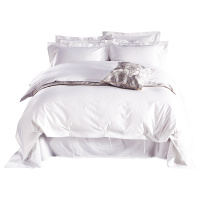 绅宝床单白色三公分缎条100%棉160x240cm（床）