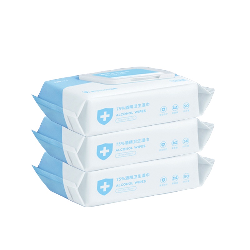 苏宁极物酒精卫生湿巾50抽/包*3