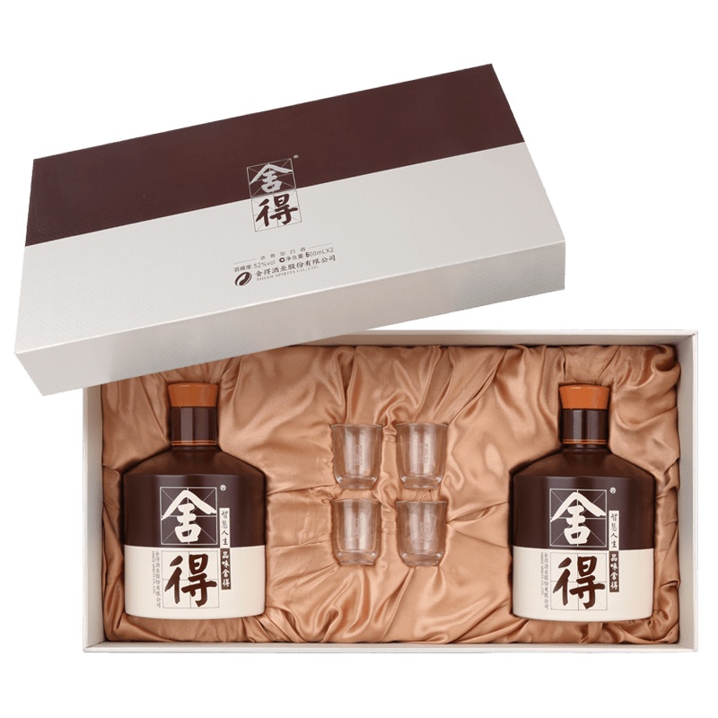 沱牌舍得 品味舍得600mL*2 礼盒装 浓香型白酒 含4个酒杯