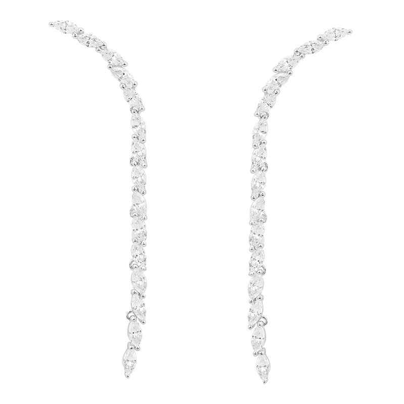 [阿沁同款]APM Monaco链条长耳环女 高级设计感宴会银耳饰垂坠女送礼