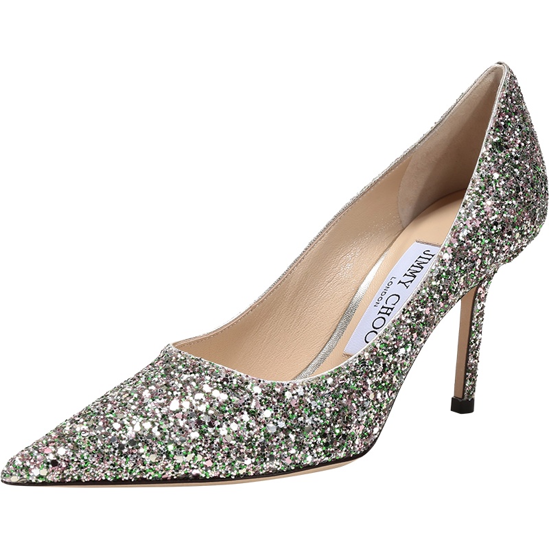JIMMY CHOO 周仰杰 女士闪光面料尖头高跟鞋 LOVE 85 CGF 204