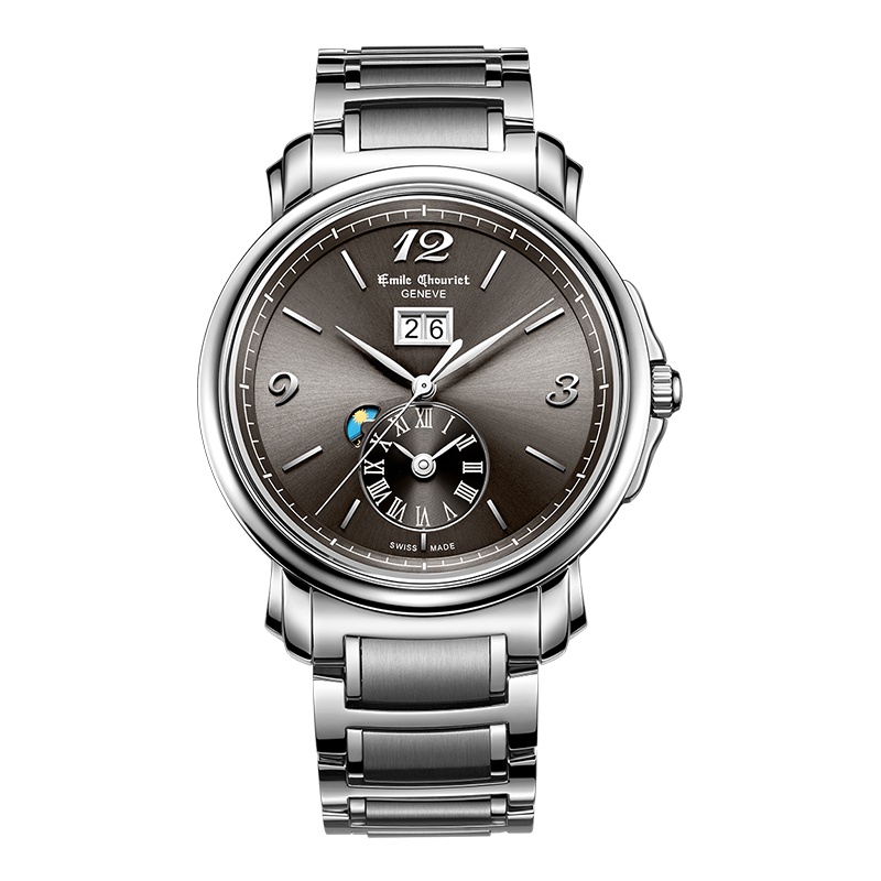 艾米龙(Emile Chouriet)手表莱蒙系列 精钢表带机械男表15.1168.G42.6.8.68.6