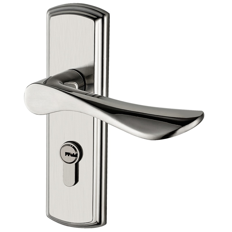 固特GUTE 室内卧室不锈钢反提门锁简约房门把手实木门静音锁具5011B