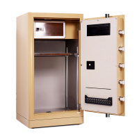 得力(deli)4069指纹密码双重保险箱 淡金 高92cm 电子防盗保险箱 3C认证办公家用防盗合同资料保险柜