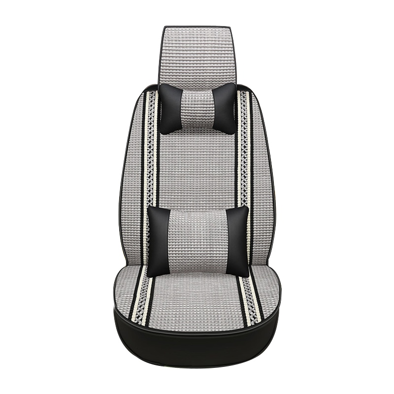 布雷什(BOLISH)五座四季通用汽车坐垫夏季凉垫全包围冰丝汽车座垫凌渡捷达哈弗车座套车内饰品豪华款黑灰色