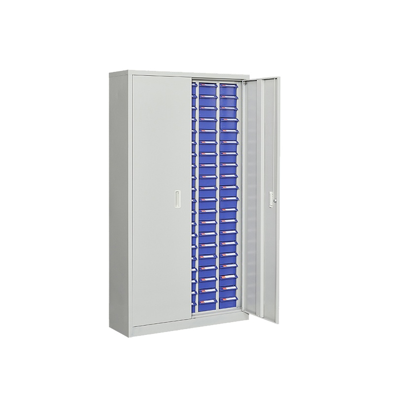 臻远零件柜抽屉式工具柜 100抽蓝色带门小号