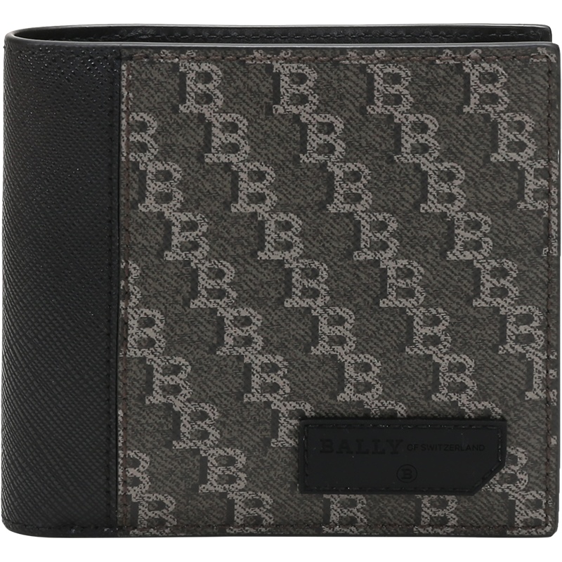 BALLY 巴利 男士 涂层帆布配皮短款钱包钱夹 BBRASAI PBB