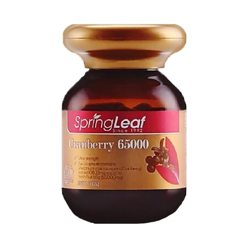澳洲SpringLeaf绿芙高含量蔓越莓30粒女性私处贴心呵护秘密花园