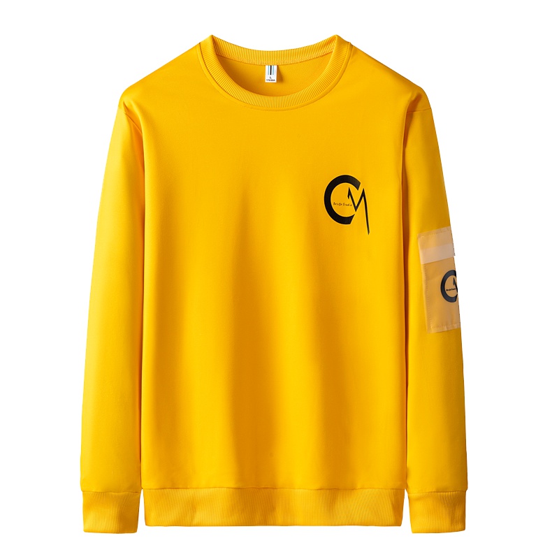 三弦(LA CORDE)秋装2019新款韩版潮流青年百搭圆领长袖上衣冰丝潮牌宽松休闲卫衣(LA-MYW007)