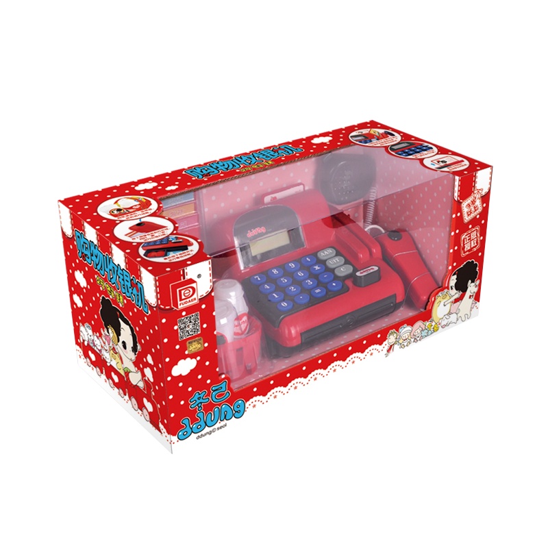 儿童超市收银机玩具女孩小厨房过家家玩具宝宝3-7岁男孩过家家早教智能语音音乐仿真收银台套装礼物智扣黄+厨房套+购物车