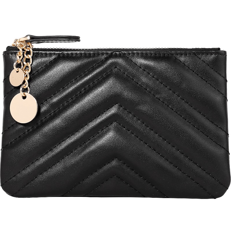 妙迪超薄小巧精致放卡的卡包ins潮男女式迷你简约拉链款牛皮钱包