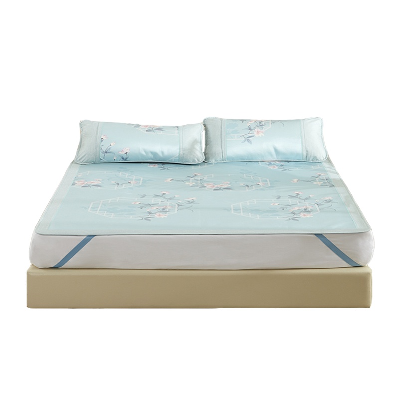 罗莱家纺床上用品三件套席子夏季空调席凉席单双人1.5米床冰丝席