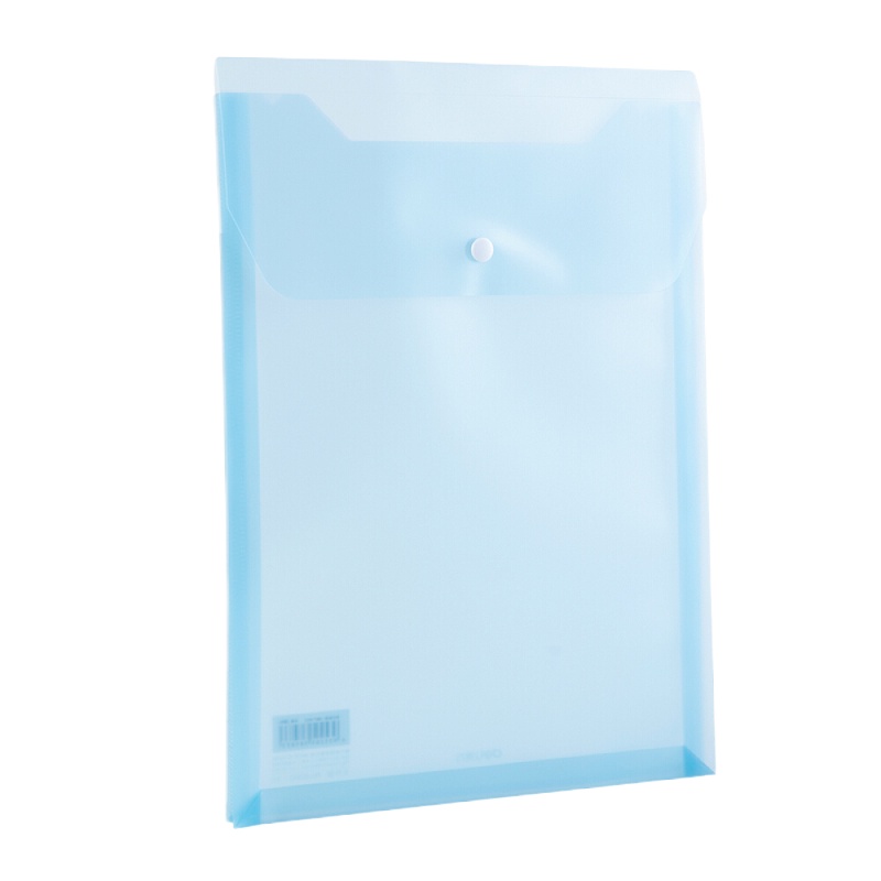 得力A4双面文件袋 透明加厚资料袋 按扣档案袋 学生试卷收纳袋 8300蓝