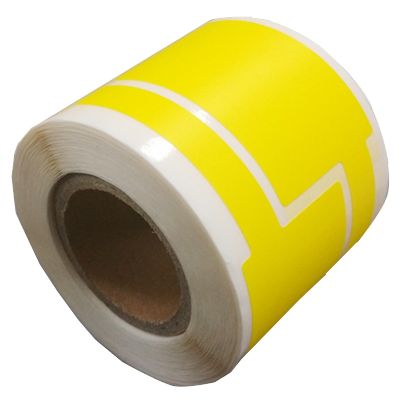 开仰 不干胶标签纸线缆标签38*25+40mm/200片/卷 黄色(单位:卷)