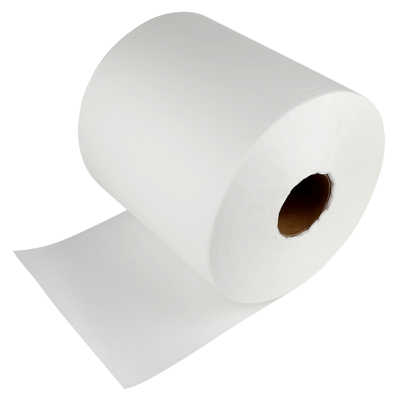 赛拓(SANTO)大卷工业擦拭纸 卷筒擦拭纸吸油纸 静电除尘纸无尘纸工业无尘擦拭纸洁净纸 500张/卷 白色7065