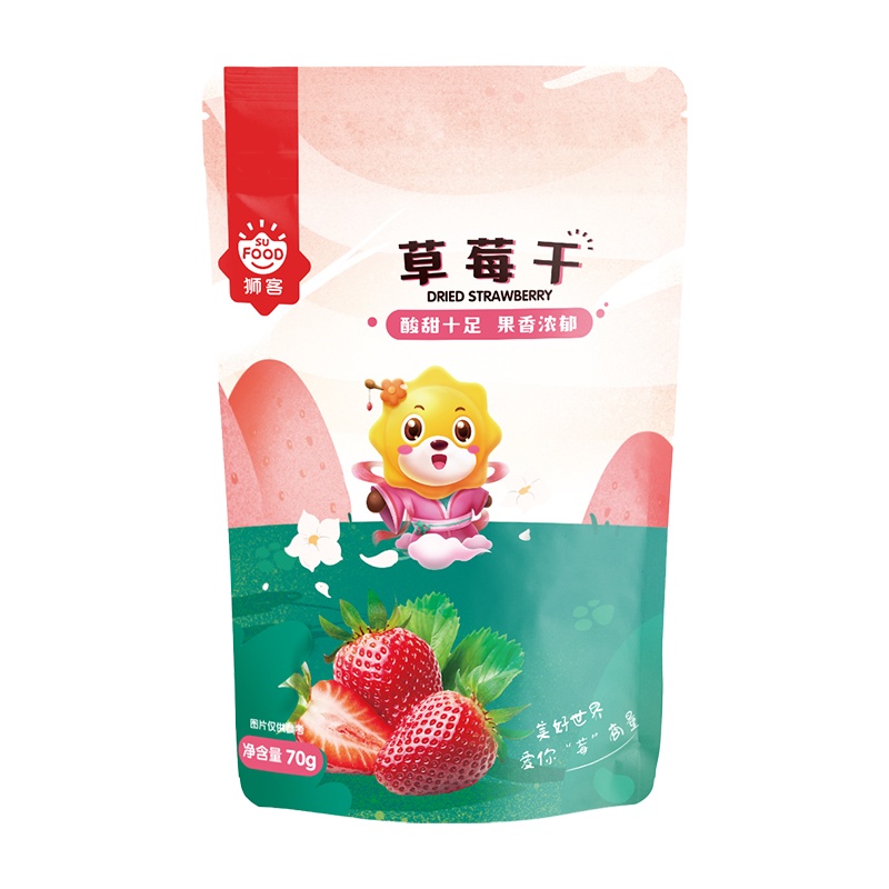 狮客[苏宁自主品牌]草莓干果干零食70g