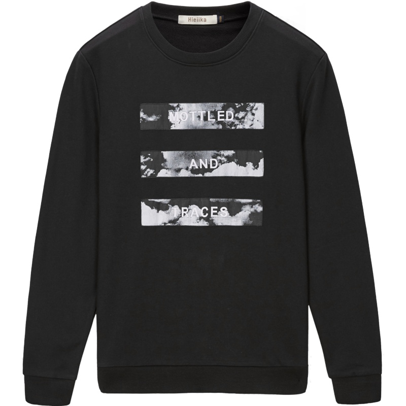 海一家旗舰店2019秋季男士个性字母印花时尚潮流休闲卫衣