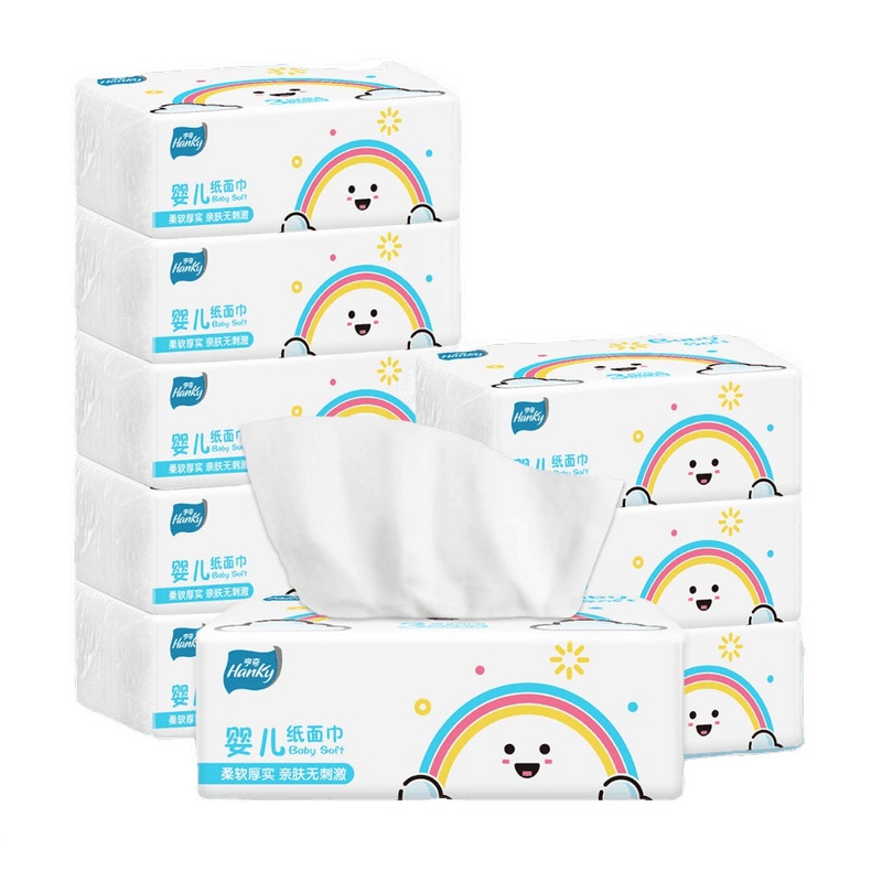 亨奇 抽纸 婴儿优选柔滑原木软抽纸巾 3层 270张*8包(出行便携装)母婴抽取卫生纸面巾纸餐巾纸擦手纸 整箱家庭装