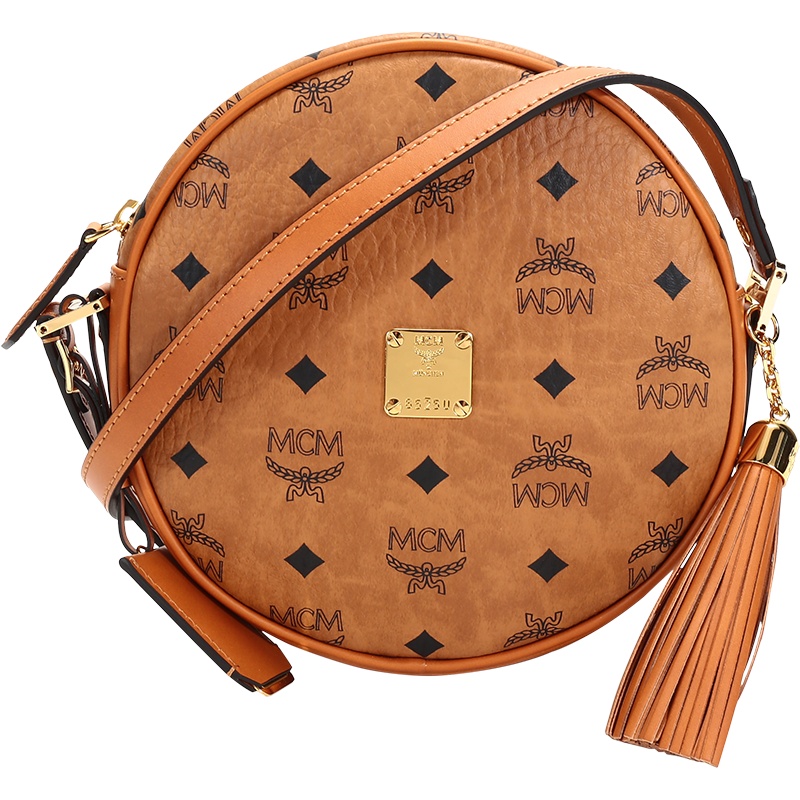 MCM 女士 涂层帆布圆形单肩斜挎包 MWRAAVI06