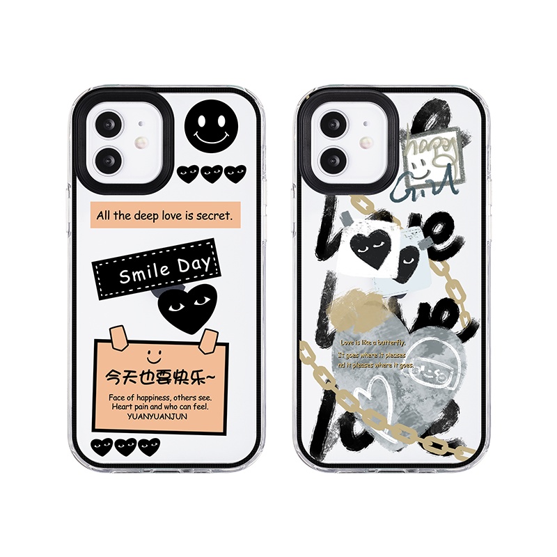 卡绮苹果13手机壳iPhone13pro液态硅胶pormax全包黑爱心圆圆君