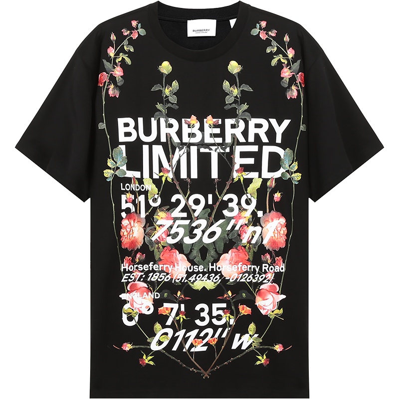 BURBERRY 博柏利 男款 棉质宽松版圆领短袖T恤 80374601