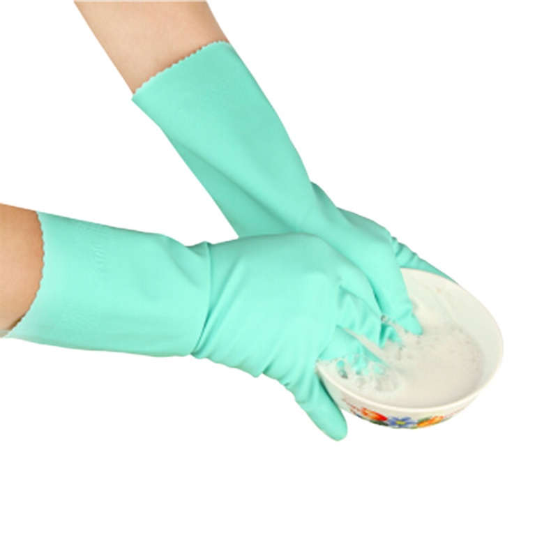 妙潔 妙洁0152 清洁手套橡胶绒里 家用洗碗手套 灵巧型 大号