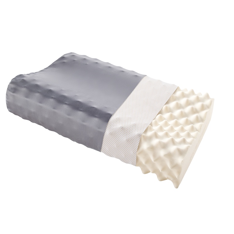 TAIMILK 高低按摩枕 真丝尊贵款 泰国天然乳胶枕 成人标准枕 天然健康护颈枕芯 颈椎枕 防汗透气 抑菌防螨