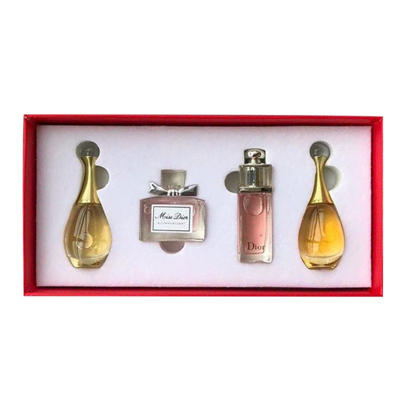 DIOR/迪奥 香水小样 花漾甜心真我女士香水Q版四件套 金色外盒 无泵头