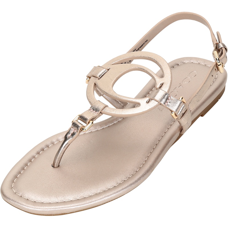 COACH 蔻驰 女士 专柜款皮革平底凉鞋 G4995