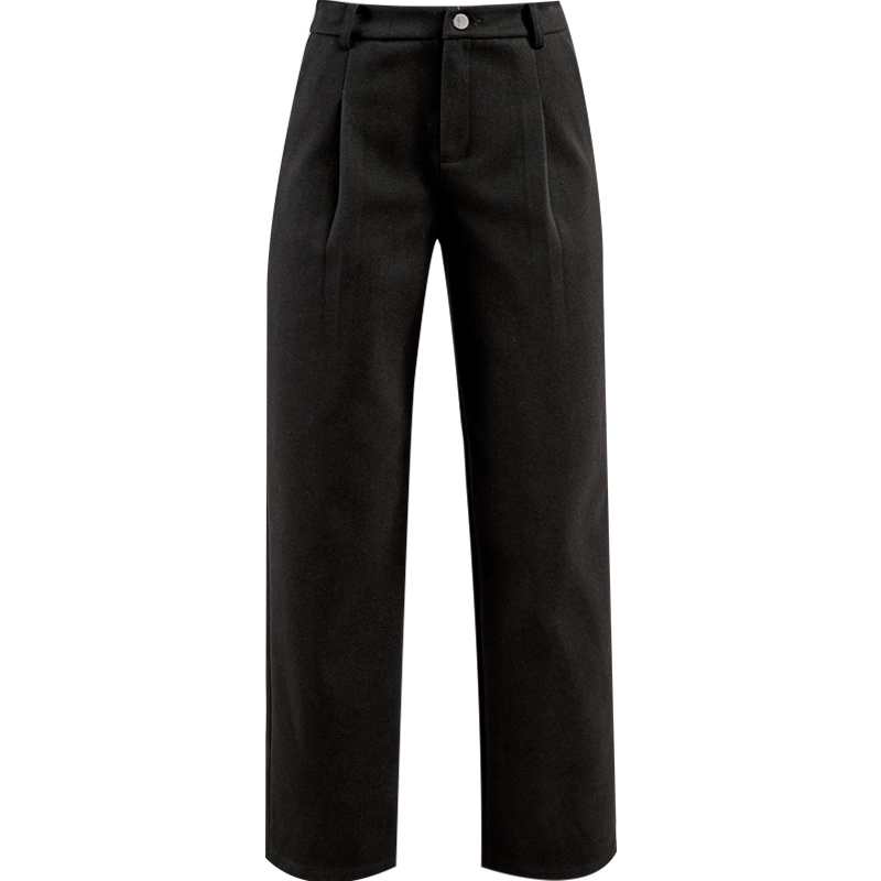 娅丽达女裤九分阔腿裤女2019秋季新款宽松直筒大码职业女士裤子I3032