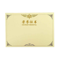 得力3232荣誉证书内芯(黄)-12K(50张/包)优秀员工颁奖证书 得奖获奖证书 奖状外壳 内芯内页可打印 荣誉证书