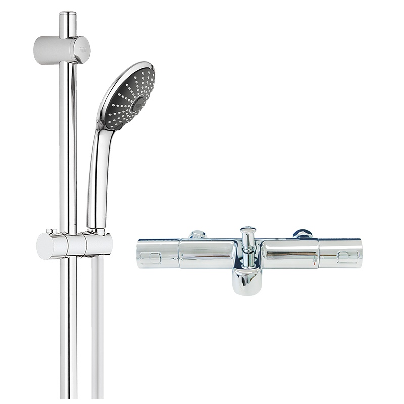 德国-高仪(GROHE)淋浴花洒喷头 手持花洒 浴缸龙头 下出水 冷热水龙头 铜质 恒温花洒 淋浴花洒套装