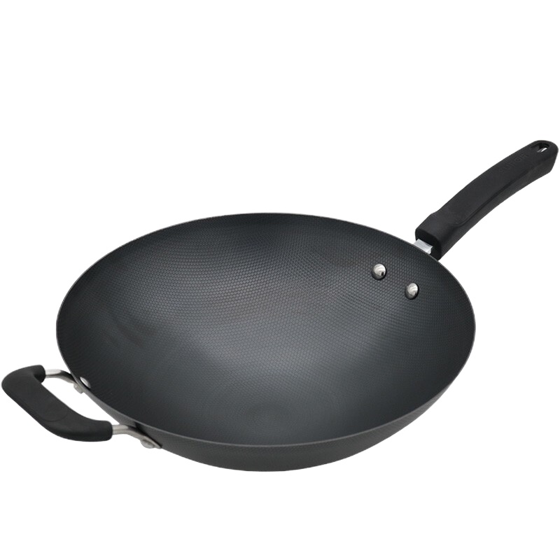 苏泊尔真不锈爆炒铁锅.可立盖FC34T21