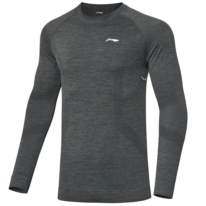 李宁LINING运动羽毛球服系列圆领长袖T恤上衣 李宁羽毛球服ATLP063