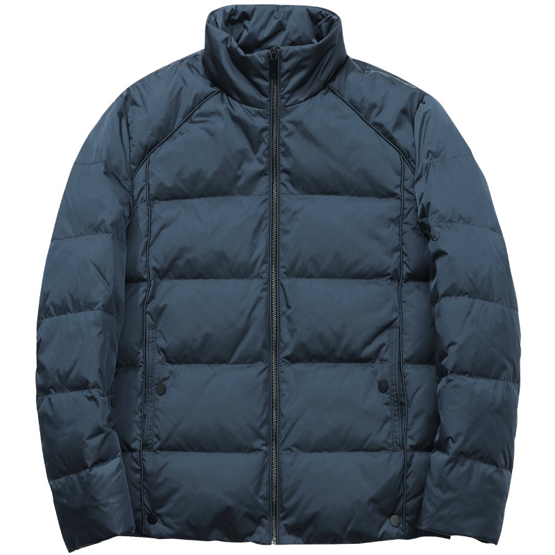 千纸鹤男装保暖外套2019冬男士商务立领短款休闲羽绒服上衣60159