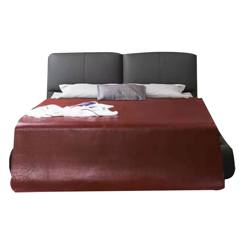 北极绒牛皮席1.8米头层牛皮凉席1.5m床真皮软席子牛皮席三件套